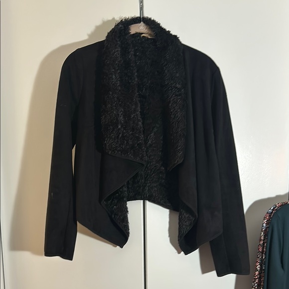 Piko 1988 Black Teddy Jacket with Waterfall Collar - Picture 1 of 12